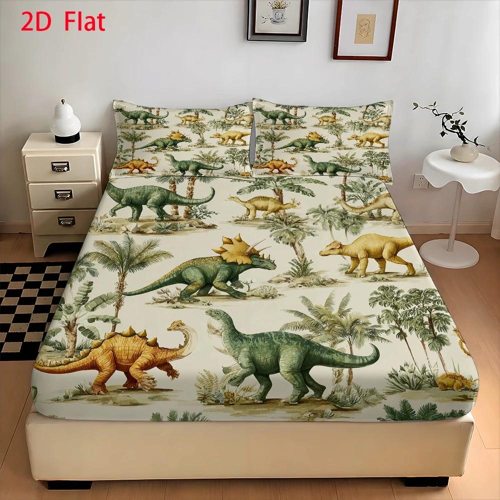 Baby Nursery Forest Theme - Dinosaur forest themed mattress protector made
