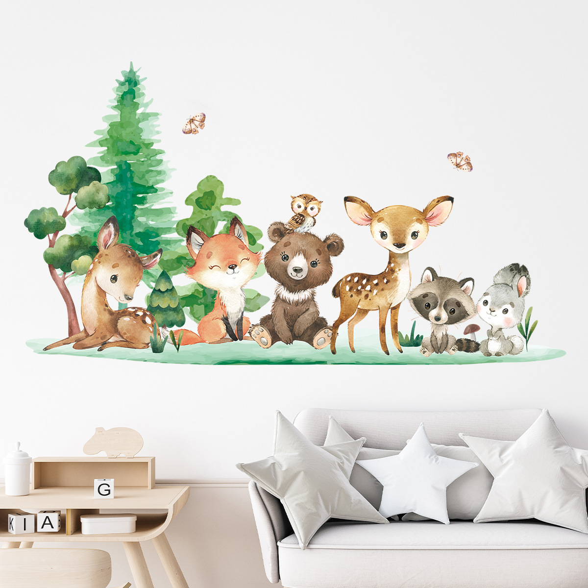 Baby Nursery Forest Theme - Forest Animals Theme Bear Deer Rabbit