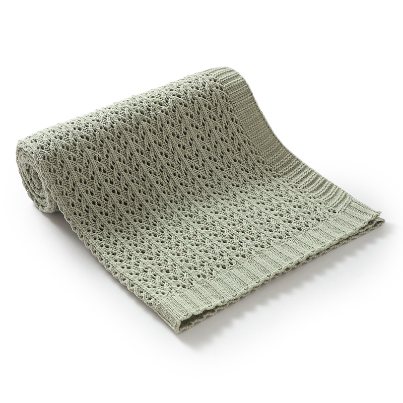 Baby Swaddle Blankets Knit 90* - Baby Boy Nursery Quilt 评论和价格