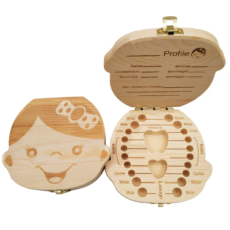 Baby Tooth Box Spanish/Dutch/F - Baby Keepsake Box 评论和价格