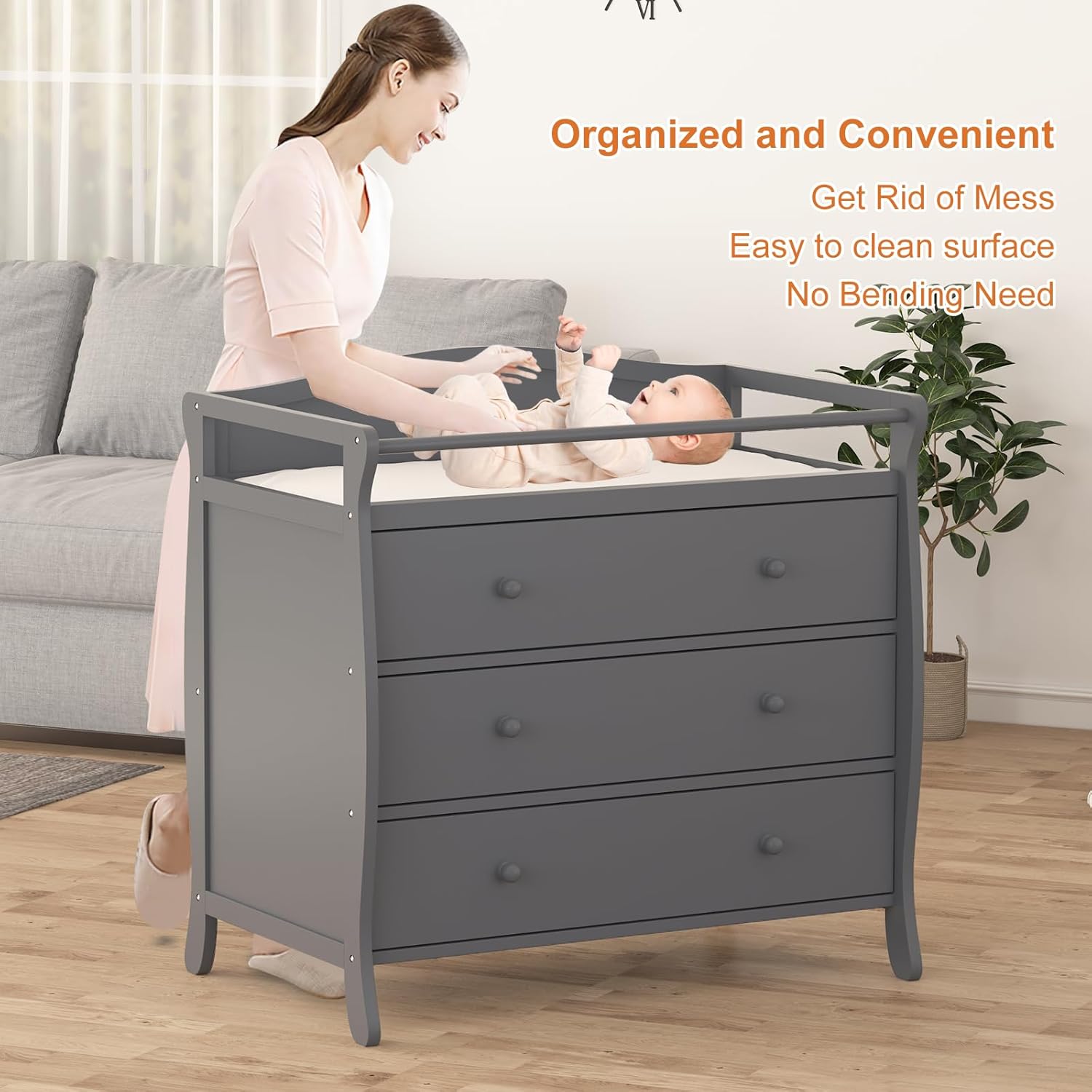 3 Drawers Baby Changing Table  - Baby Nursery Unisex 评论和价格