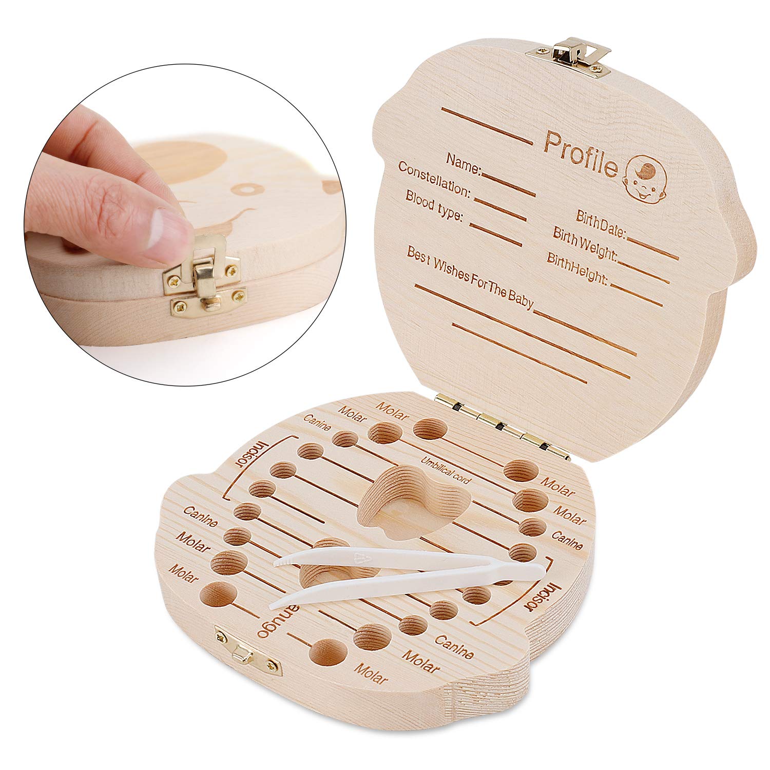 1PCS New Design Pine Wooden Ba - Baby Keepsake Box 评论和价格