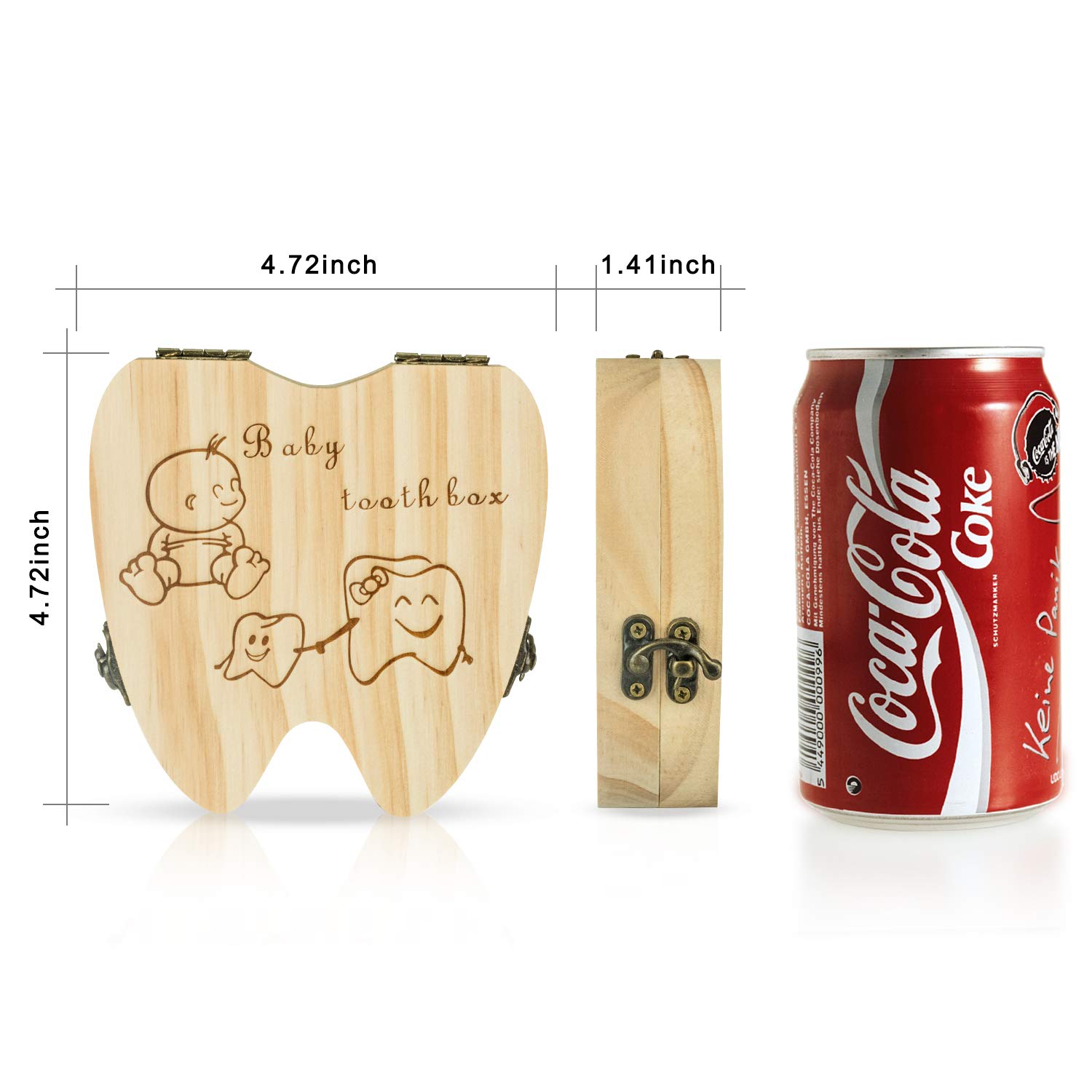 1PCS New Design Pine Wooden Ba - Baby Keepsake Box 评论和价格