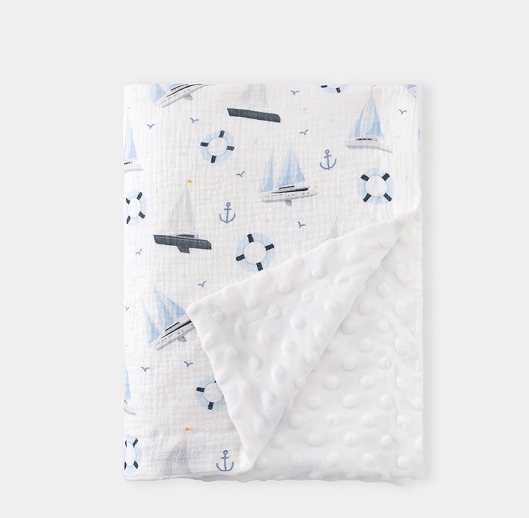 Muslin Baby Blanket For Newbor - Baby Boy Nursery Quilt 评论和价格