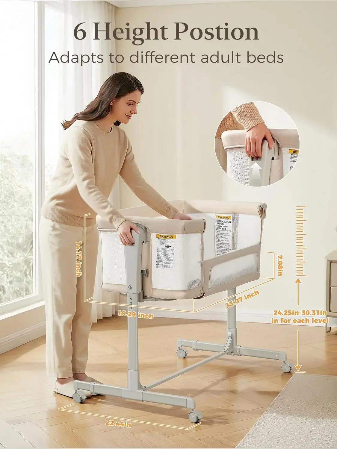 Baby Bassinet Bedside Sleeper  - Bassinet Bedside Sleeper 评论和价格