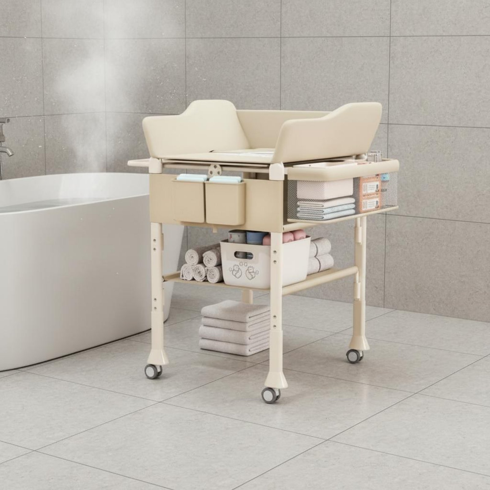 Baby Bath Changing Table Combo - Baby Nursery Unisex 评论和价格