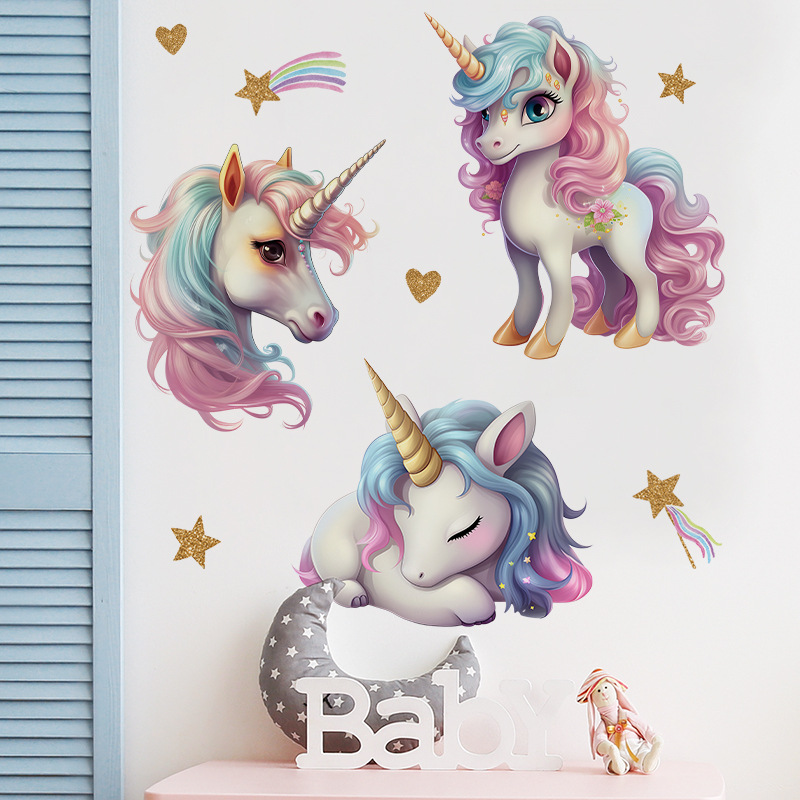 Unicorn Decorative Vinyl Child - Baby Nursery Ideas Girl 评论和价格