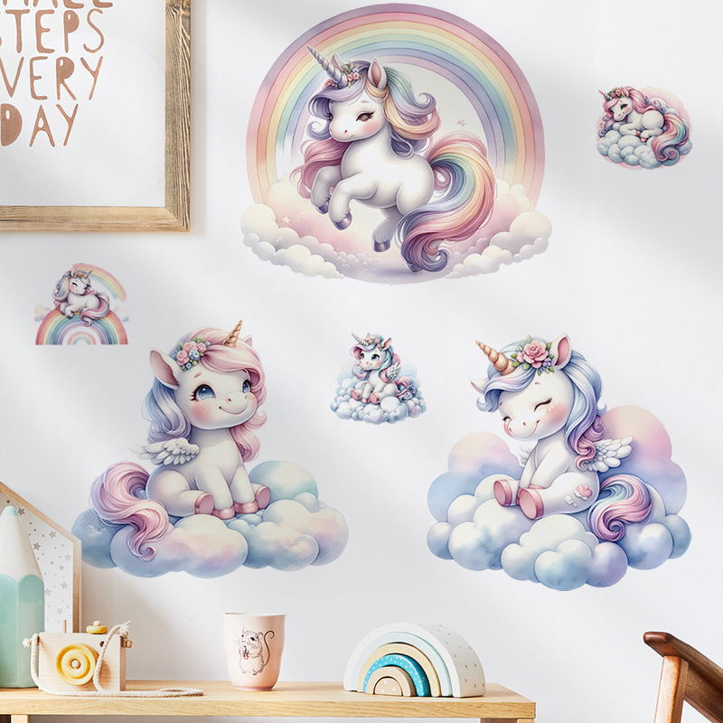 Unicorn Decorative Vinyl Child - Baby Nursery Ideas Girl 评论和价格