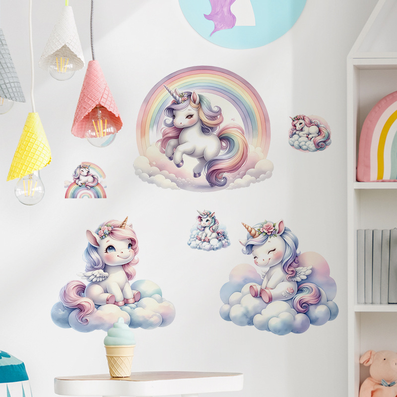 Unicorn Decorative Vinyl Child - Baby Nursery Ideas Girl 评论和价格