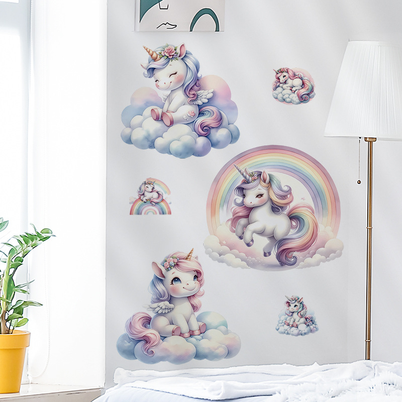 Unicorn Decorative Vinyl Child - Baby Nursery Ideas Girl 评论和价格