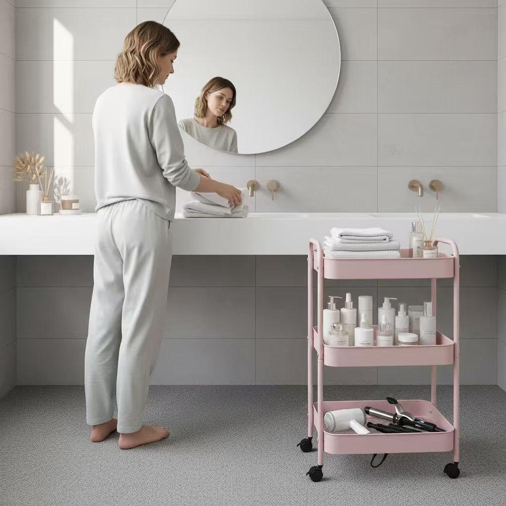 3-Tier Rolling Storage Cart Ut - Baby Nursery Utility Cart 评论和价格
