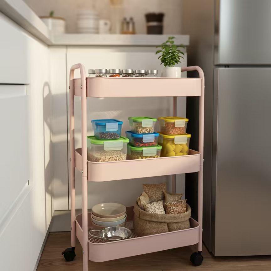 3-Tier Rolling Storage Cart Ut - Baby Nursery Utility Cart 评论和价格