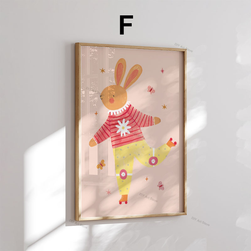 Funny Cartoon Animal Nursery W - Baby Nursery Prints 评论和价格