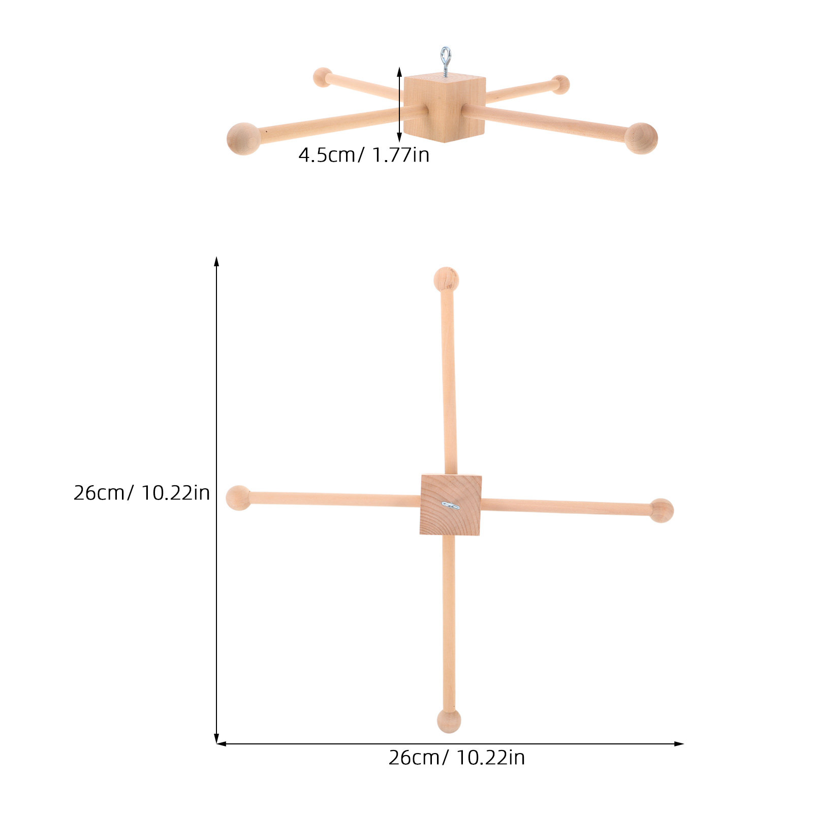 1Set Baby Mobile Kit Wooden Fr - Baby Nursery Kit 评论和价格