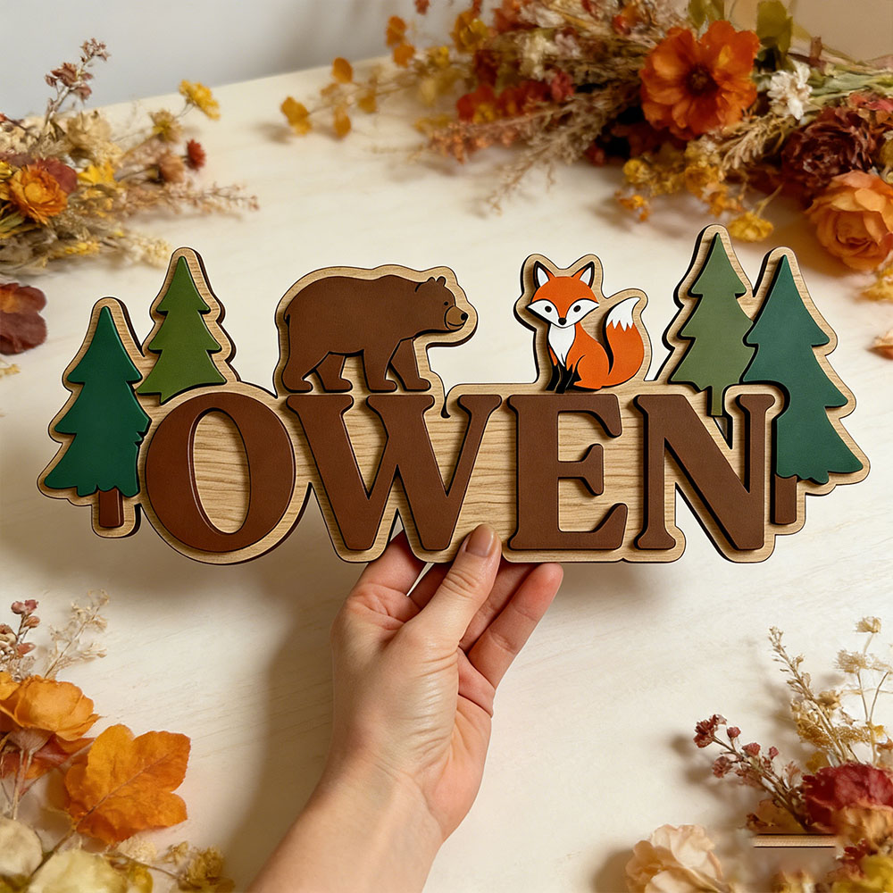 Custom Woodland Forest Bear Fo - Baby Nursery Forest Theme 评论和价格