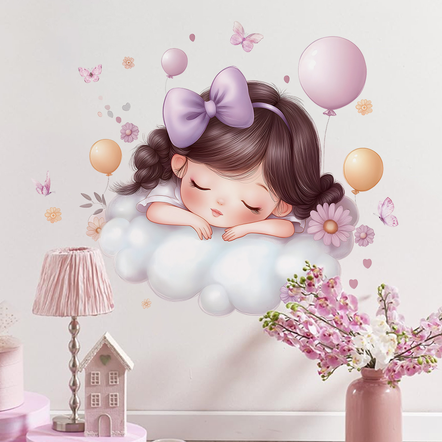 Girl Moon Butterflies Wall Sti - Baby Nursery Ideas Girl 评论和价格