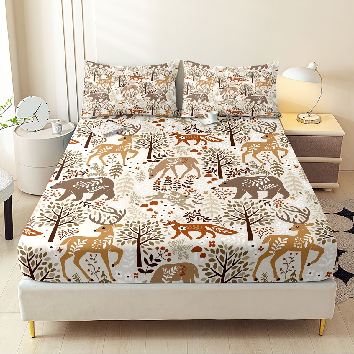 Halloween Deer, Bear, Fox Fore - Baby Nursery Forest Theme 评论和价格