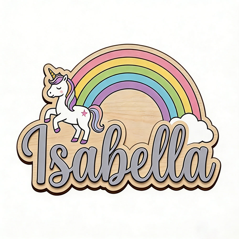 Unicorn & Pastel Rainbow Custo - Baby Nursery 评论和价格