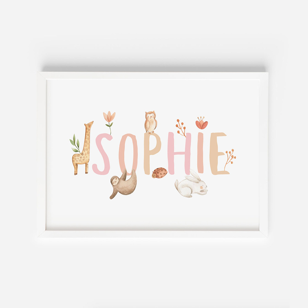 Name Custom Poster Nursery Can - Baby Nursery Name Letters 评论和价格