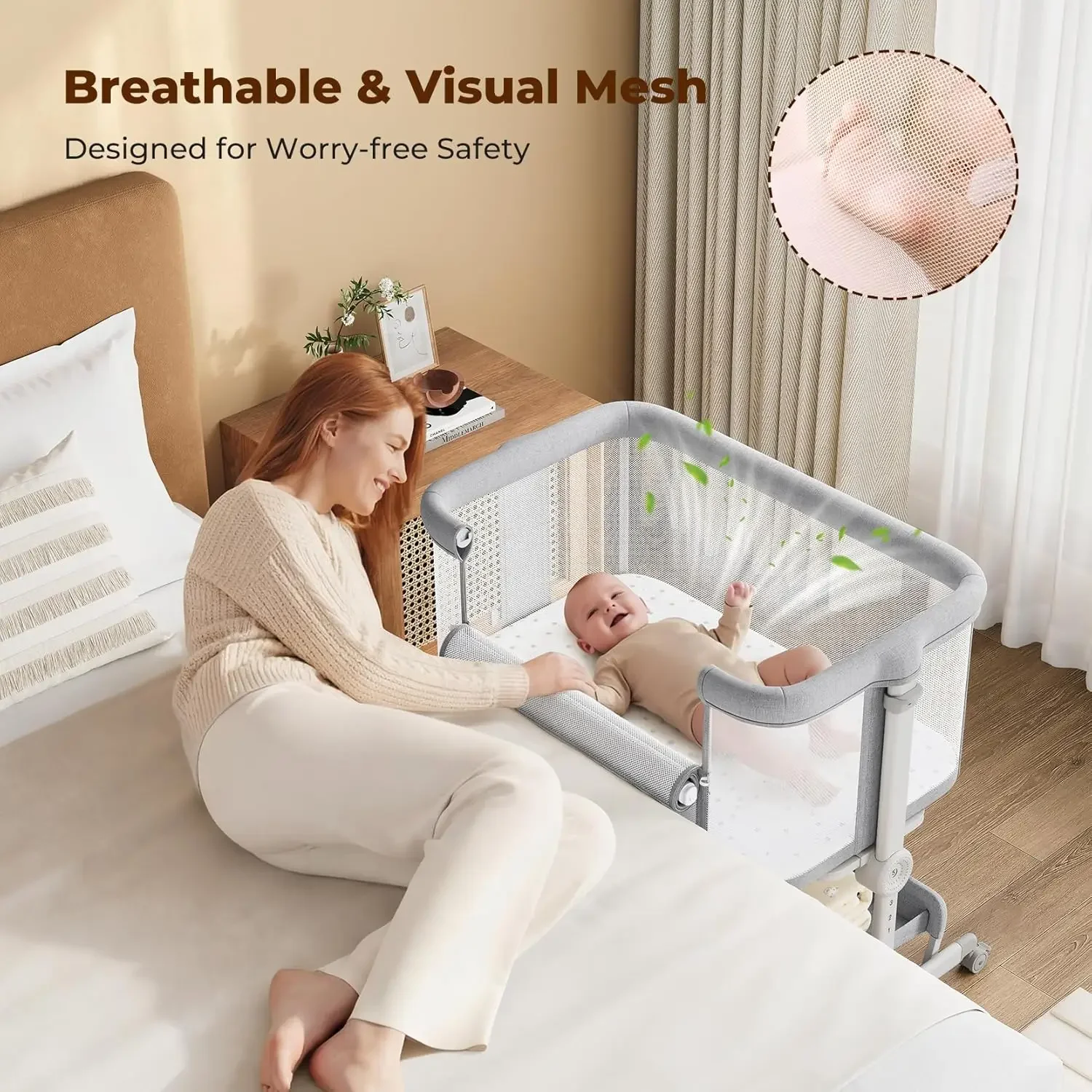 Baby Bassinets Bedside Sleeper - Bassinet Bedside Sleeper 评论和价格