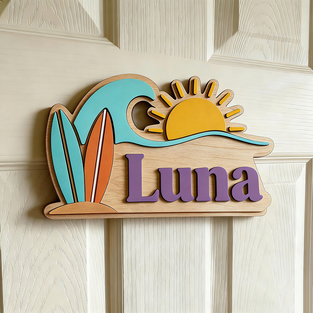 Custom Beach Wave Surfboard Su - Baby Nursery 评论和价格