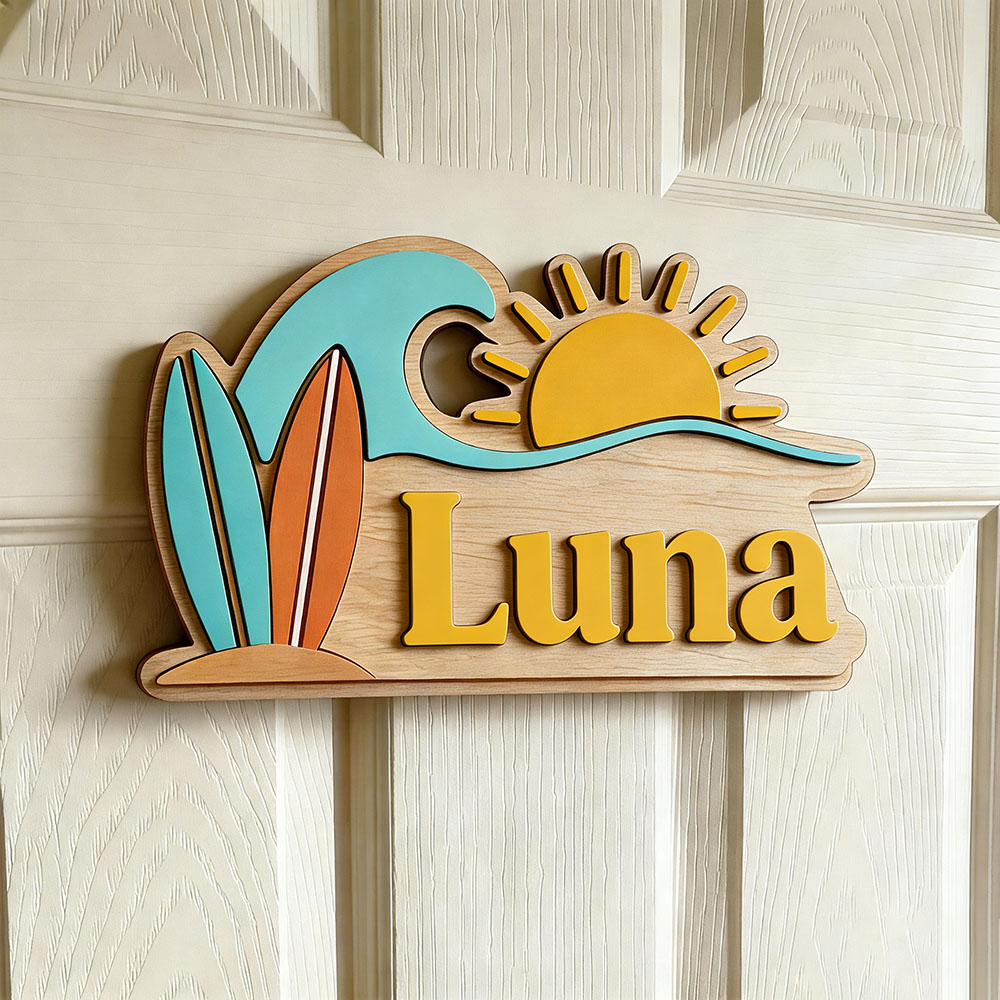 Custom Beach Wave Surfboard Su - Baby Nursery 评论和价格