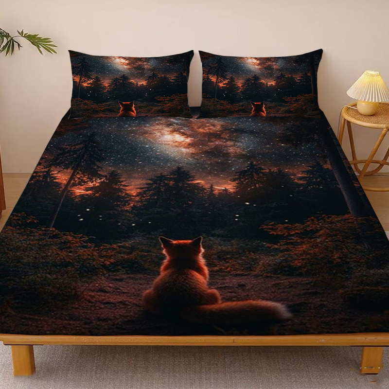 Forest Fox Gazing at the Stars - Baby Nursery Forest Theme 评论和价格