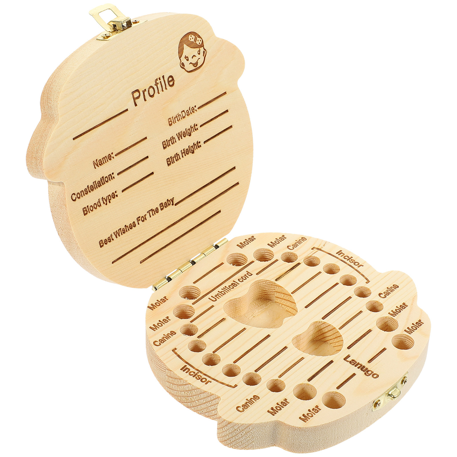 Baby Tooth Keepsake Box Wooden - Baby Keepsake Box 评论和价格