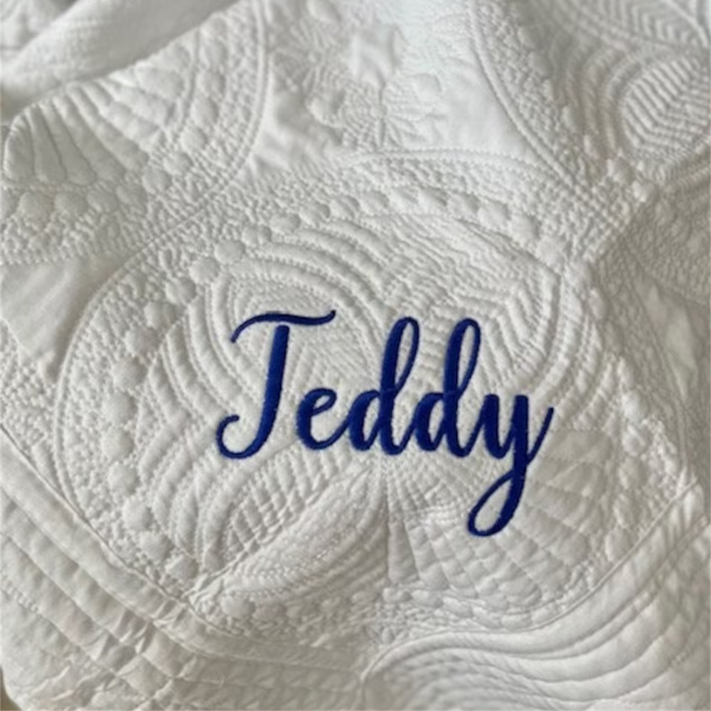 Embroidered Name Baby Nursery  - Baby Boy Nursery Quilt 评论和价格
