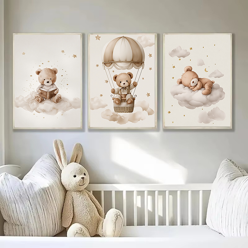 3pcs/set Bohemian Teddy Bear A - Baby Nursery Kit 评论和价格